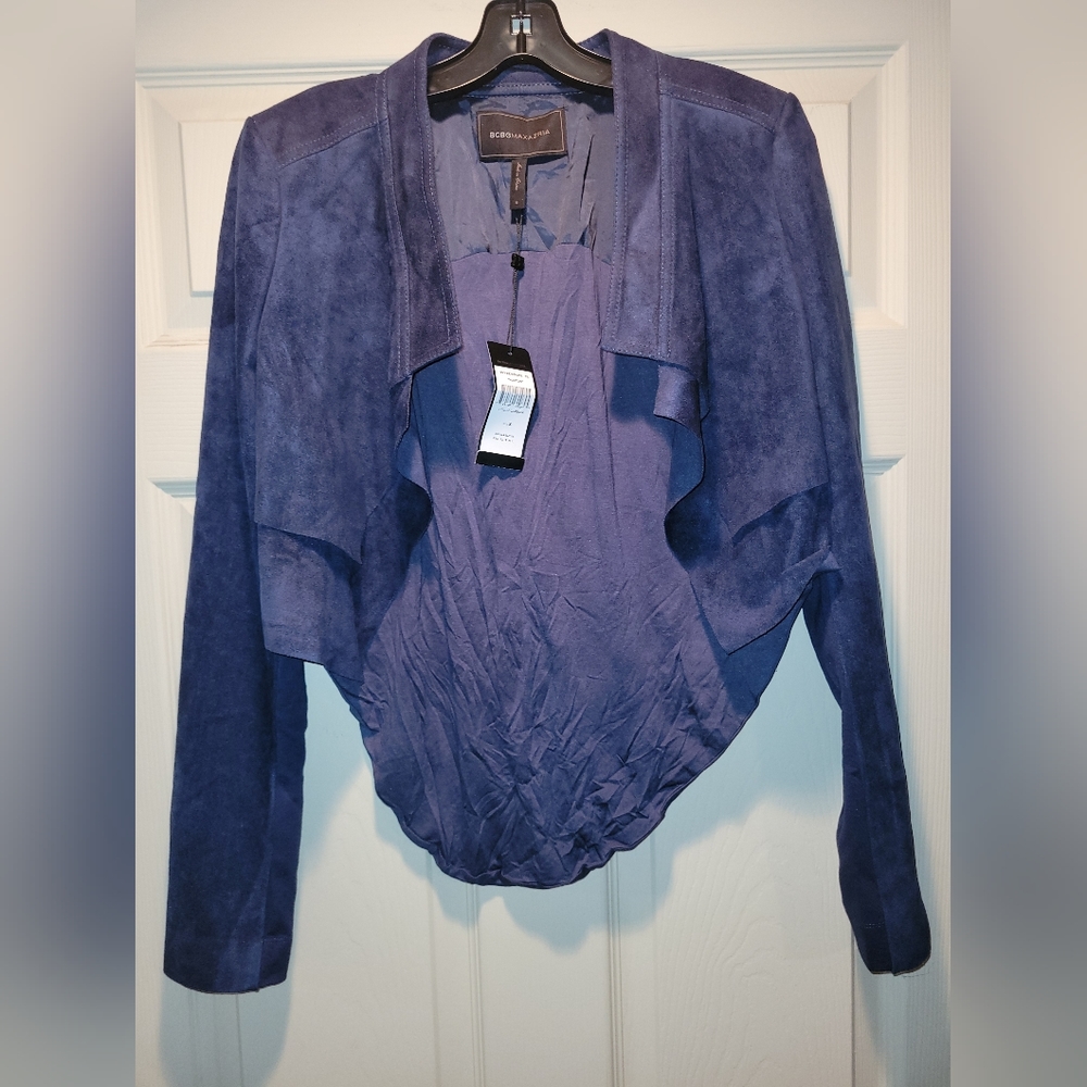 BCBGMAXAZRIA Blue Seude jacket